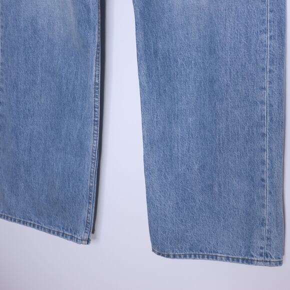 DENIM FORUM The Farrah Hi-Rise Cargo Jean 7 Yrs Bleu Taboo Wide Leg Women's 24 - Picture 6 of 16